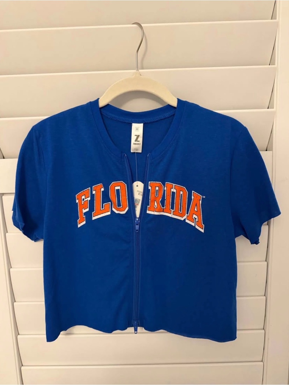 Florida Gators Zip-Front Tee in Blue & Orange